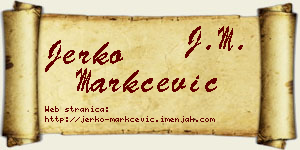 Jerko Markčević vizit kartica
